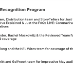 chairman's recognition program